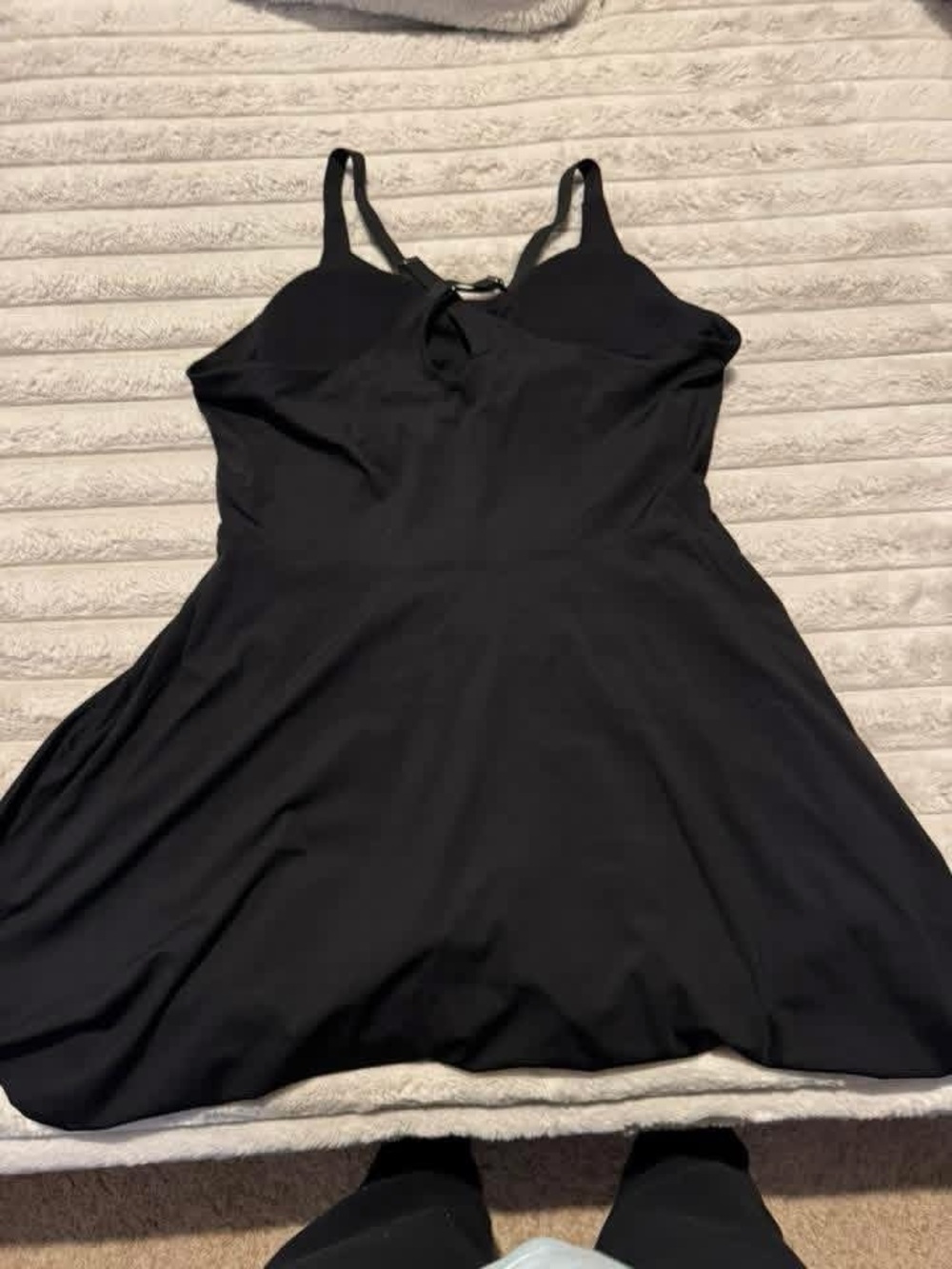 Black A-Line Spaghetti Strap Dress (active wear)